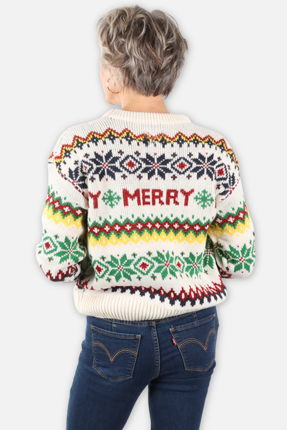 Holiday Fair Isle Sweater - Ivory