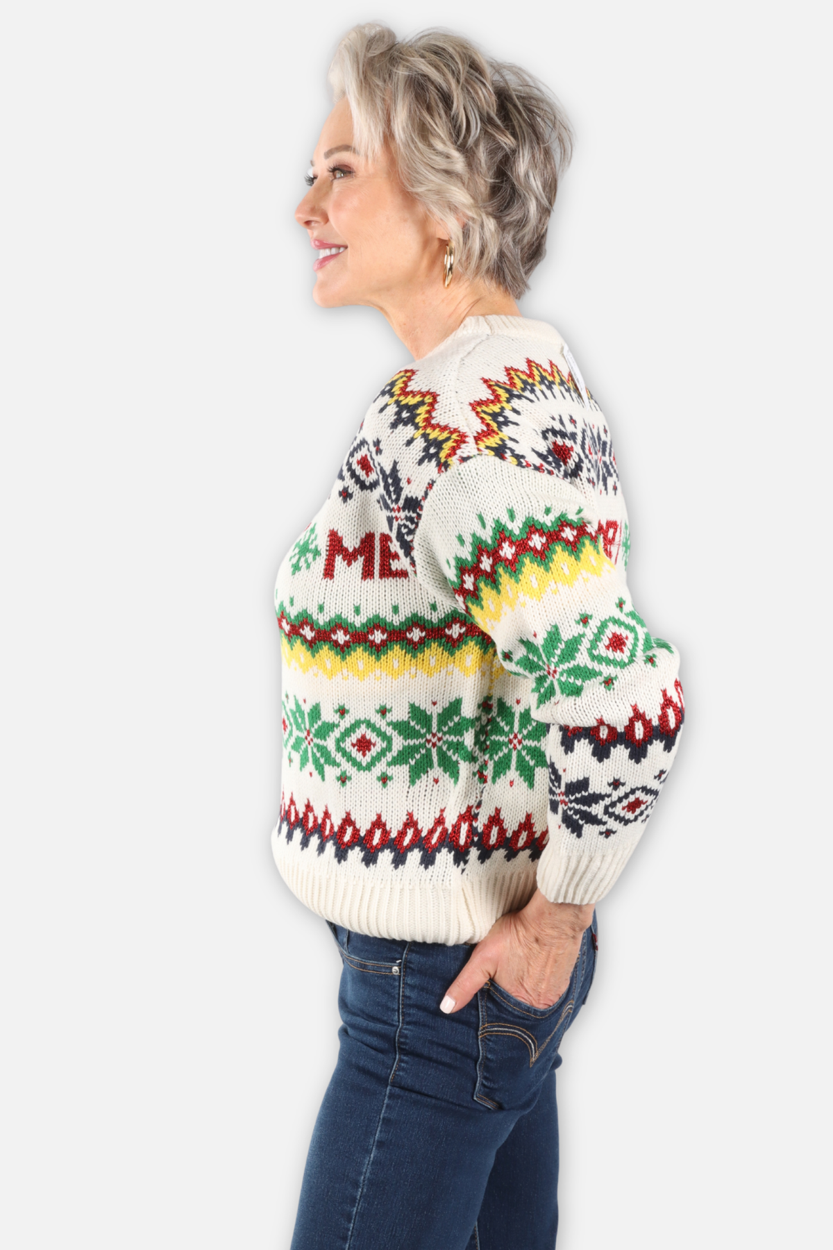 Holiday Fair Isle Sweater - Ivory
