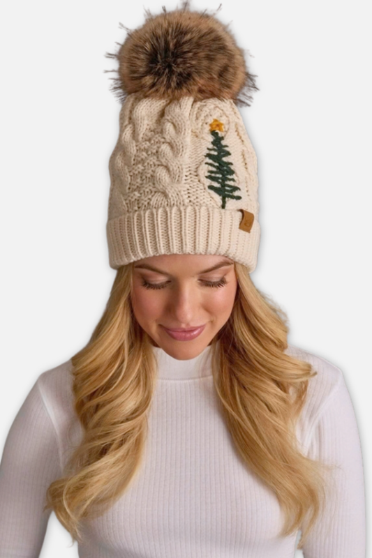 Knit Beanie - Tree
