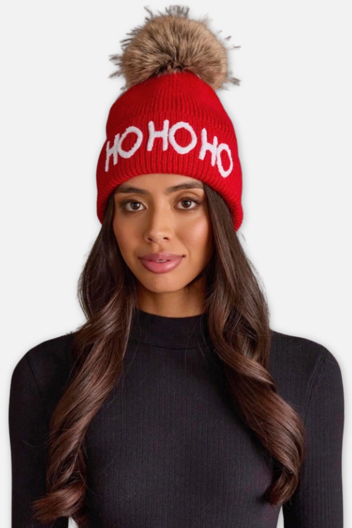 Knit Beanie - HO HO HO