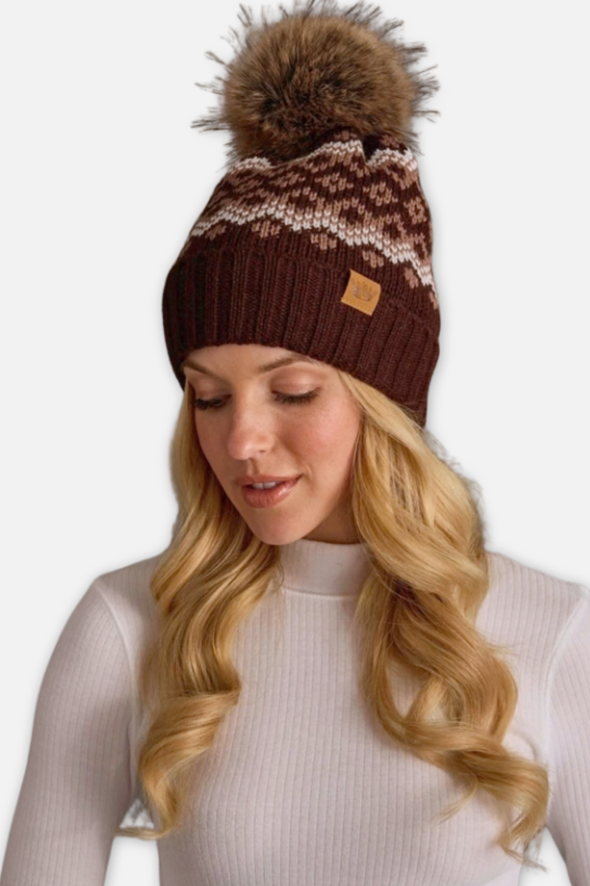 Knit Beanie - Brown