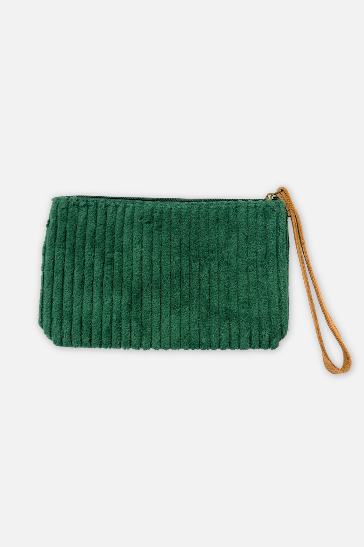 Textured Zip Wristlet - Green