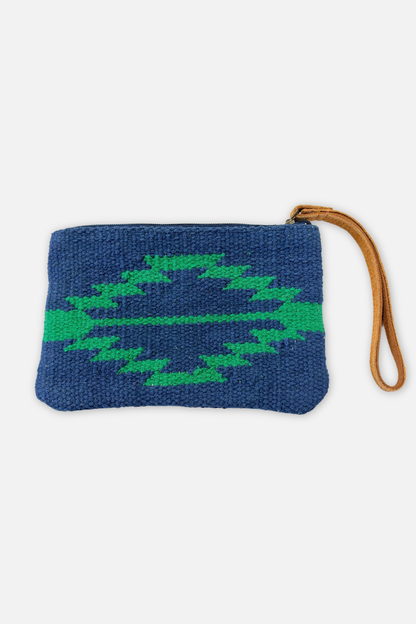 Textured Zip Wristlet - Navy