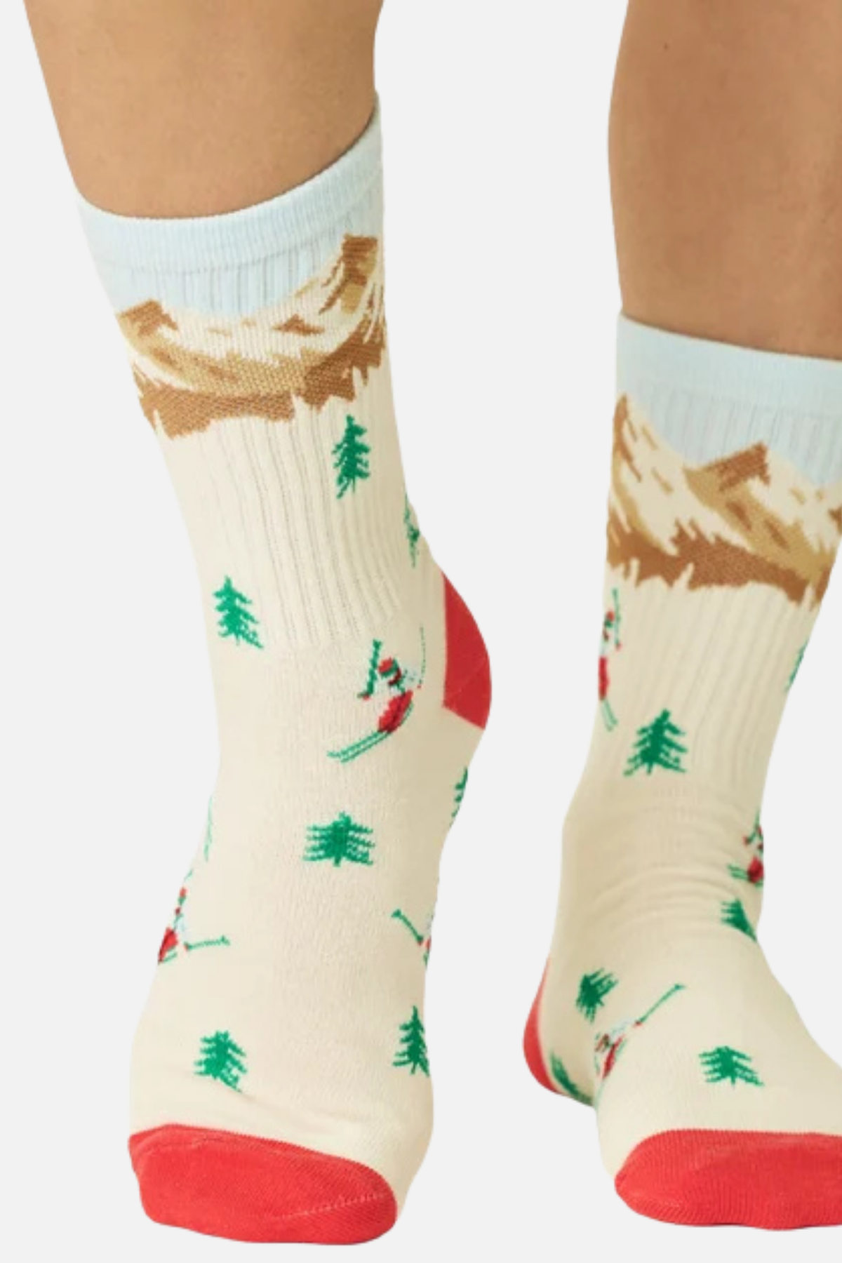 Ski Landscape Socks - Ivory