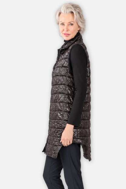 Quilted Tunic Vest - Brown