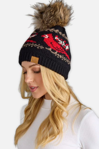 Knit Beanie - Cardinal Black 