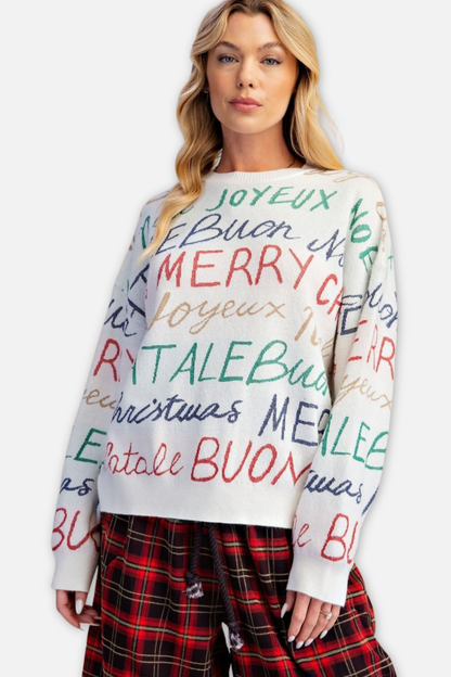 Holiday Knitted Sweater - Ivory