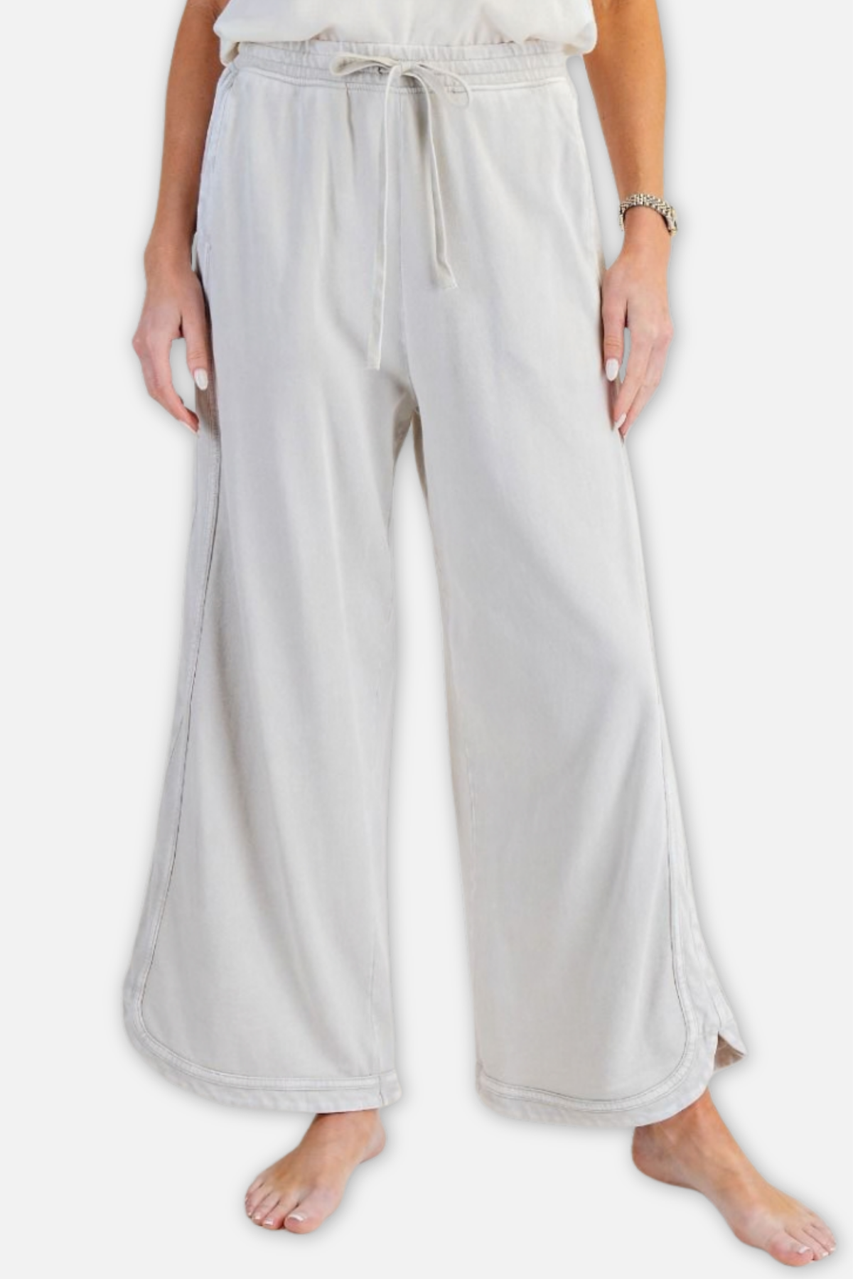 Knit Terry Pant - Ecru