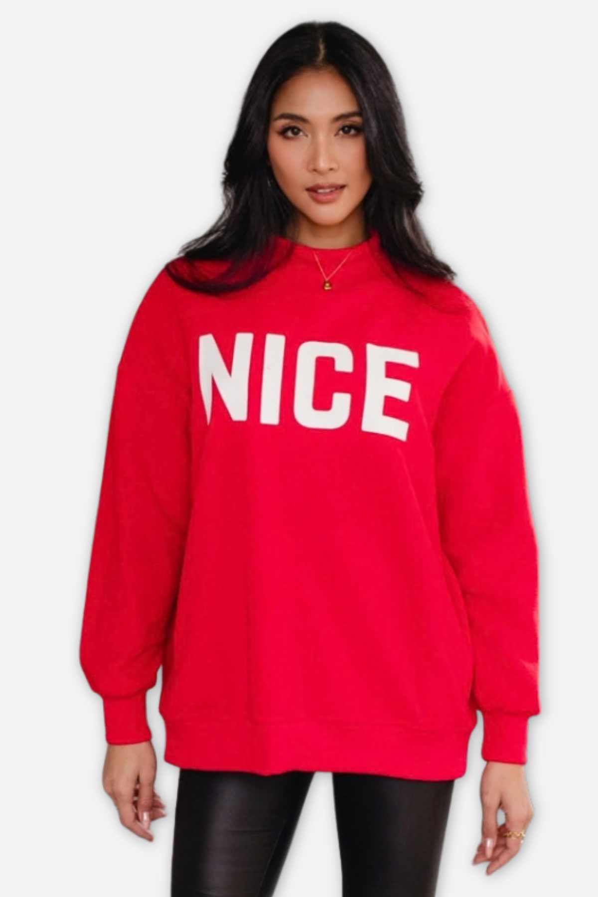 Nice & Naughty Reversible Sweatshirt - Red