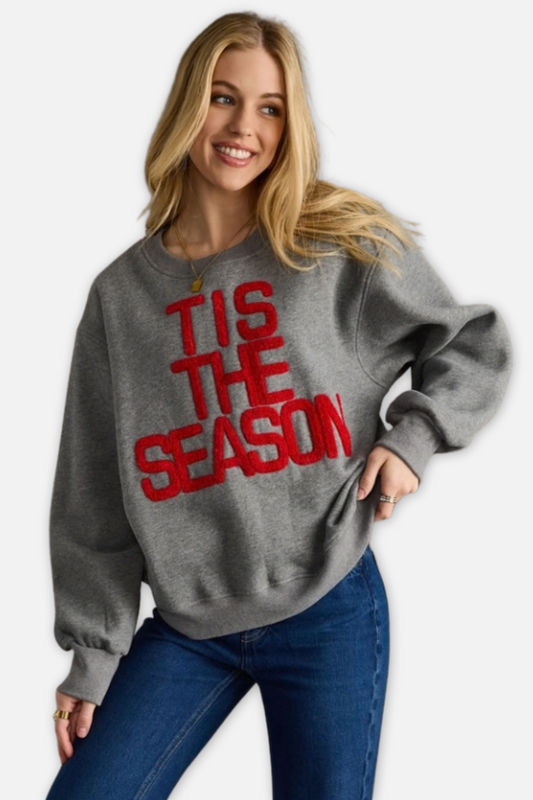 'Tis The Season Sweater - Grey