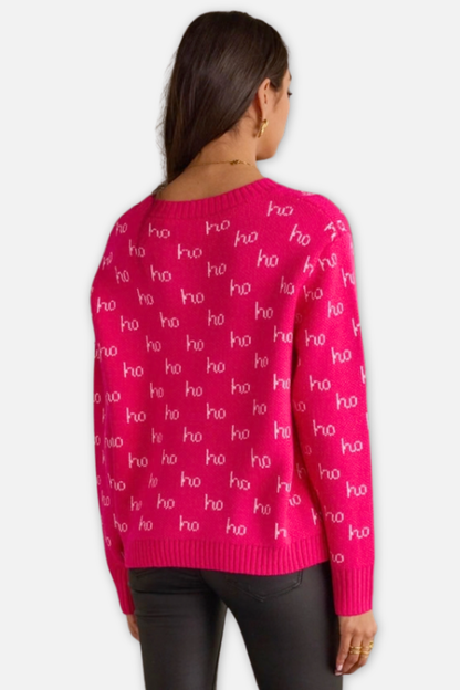 Ho Ho Ho Sweater - Pink