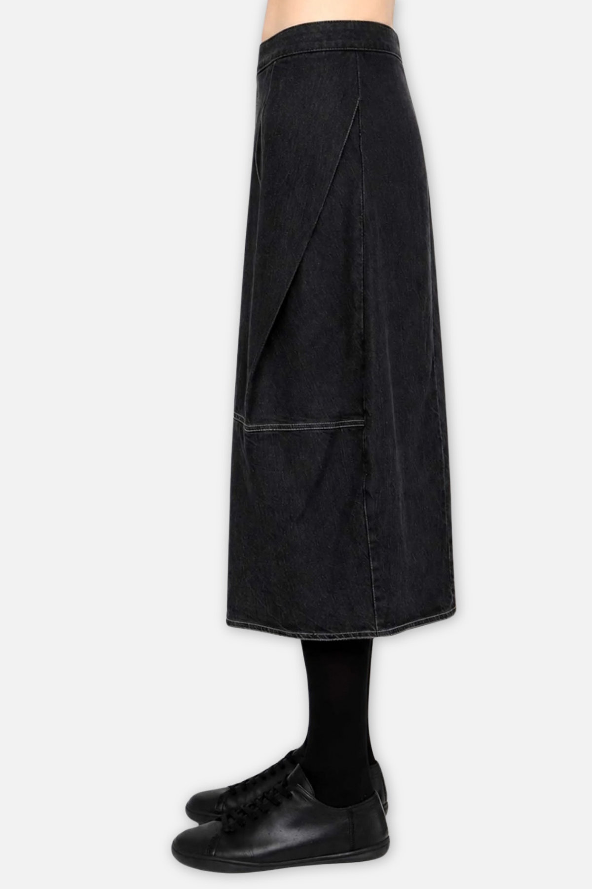 Urban Barrel Denim Skirt - Black Denim