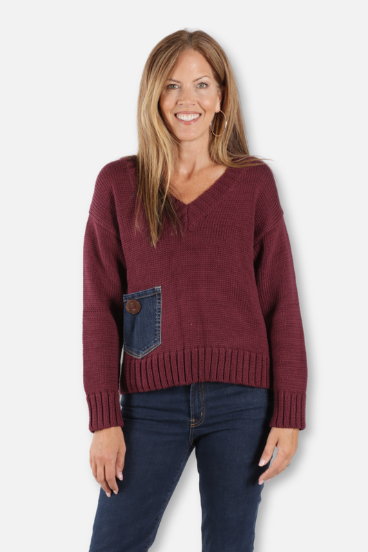 Anniston Pullover - Windsor Wine