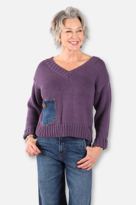 Anniston Pullover - Cosmo Purple