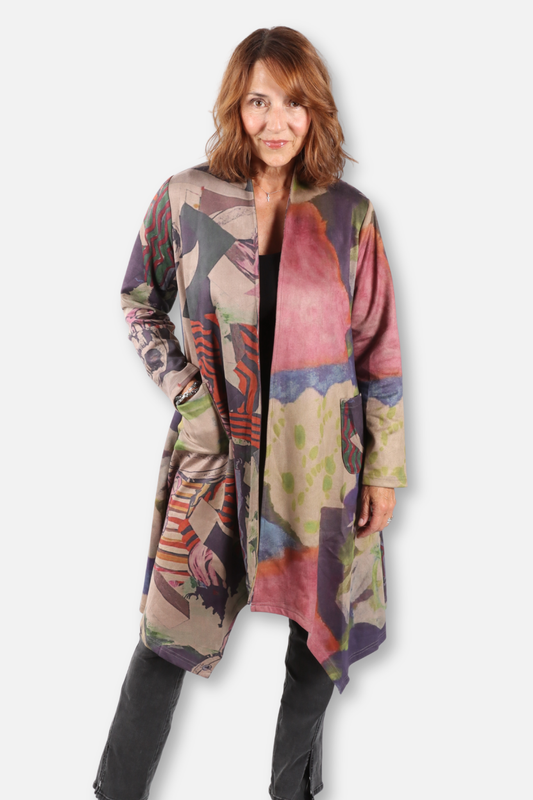 Long Open Jacket - Blue