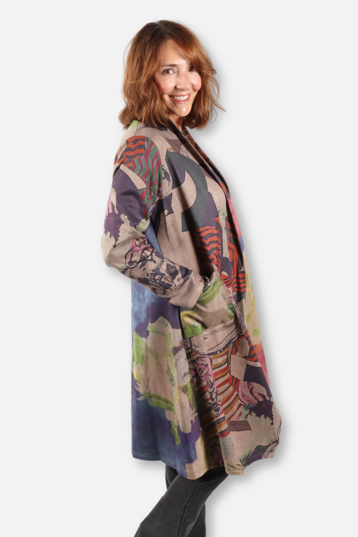 Long Open Jacket - Blue