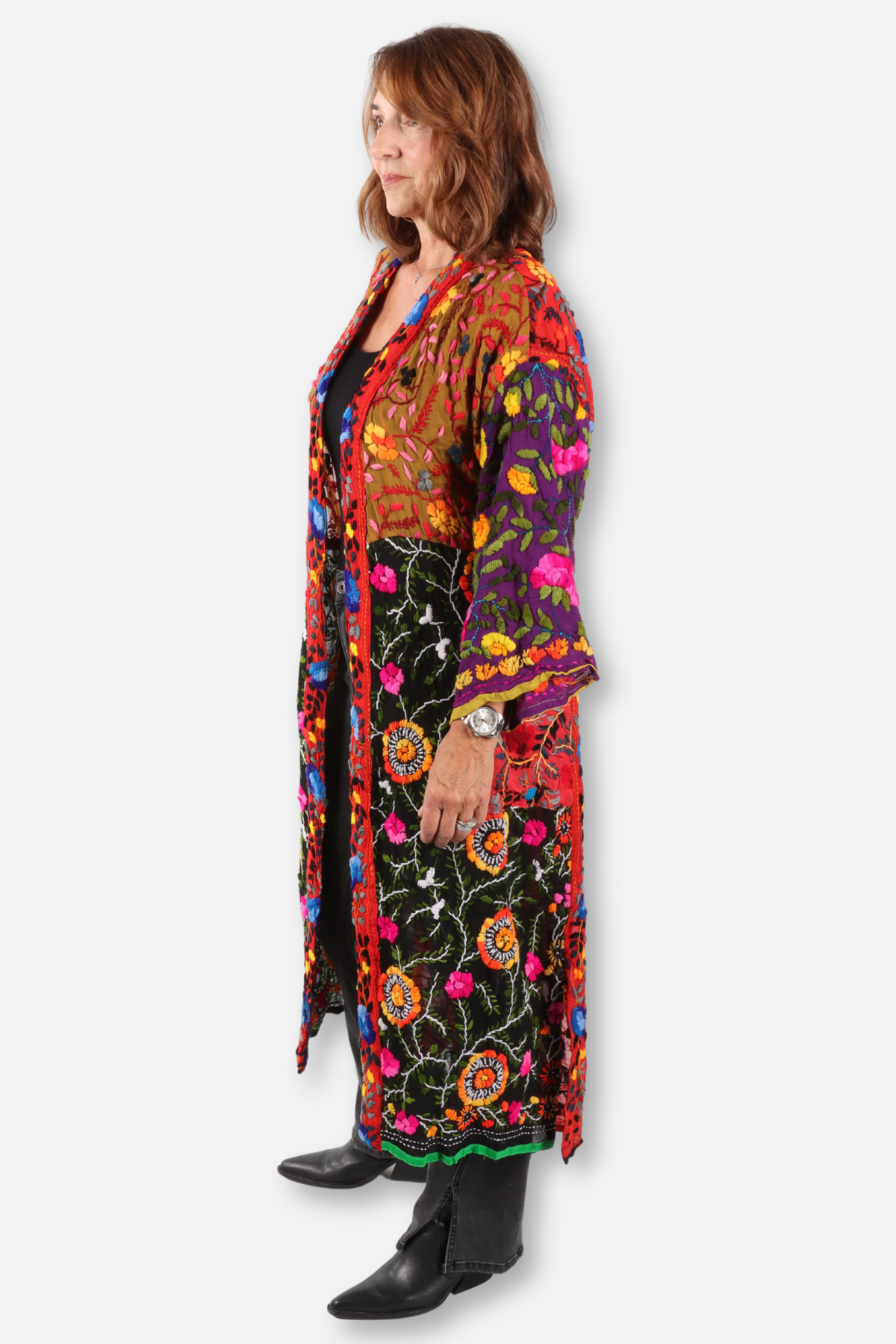 Embroidered Georgette Duster - Multi #1