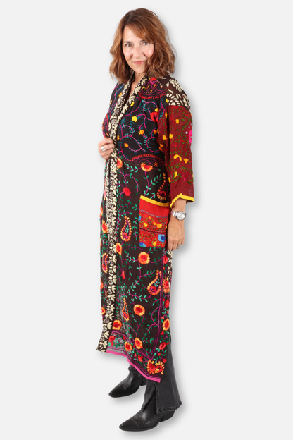 Embroidered Georgette Duster - Multi #2
