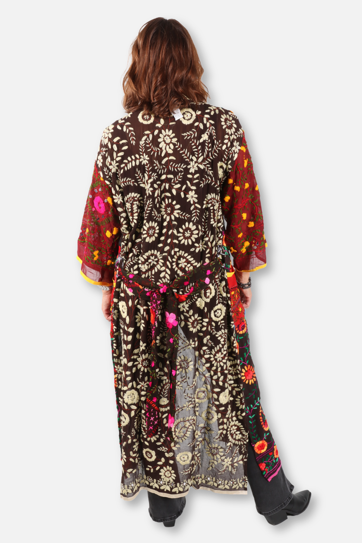 Embroidered Georgette Duster - Multi #2