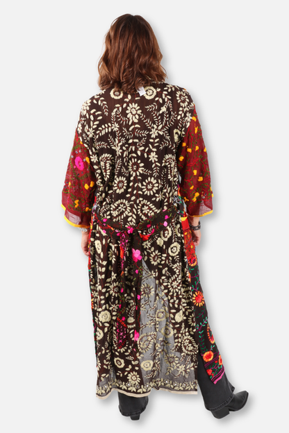 Embroidered Georgette Duster - Multi #2