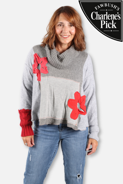 Winter Flower Sweater - Multi #2