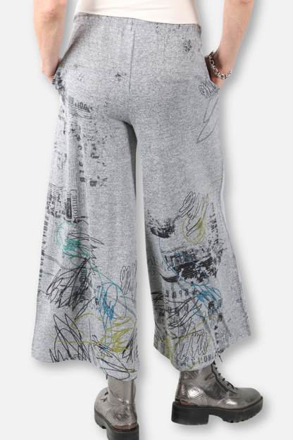 Secret Print Knit Pant - Grey