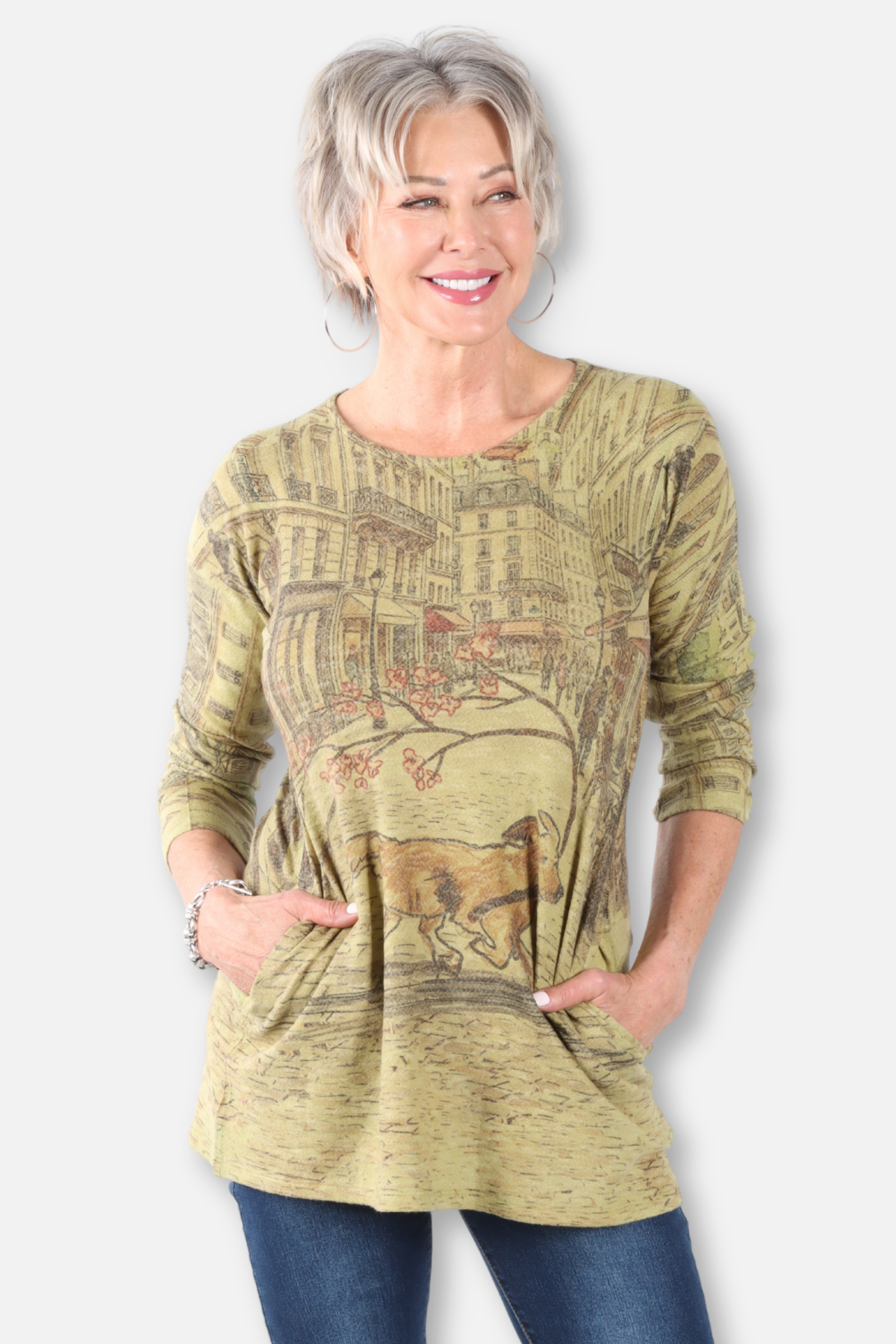 Tunic Top - Chartreuse