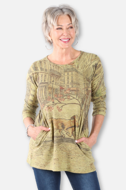 Tunic Top - Chartreuse