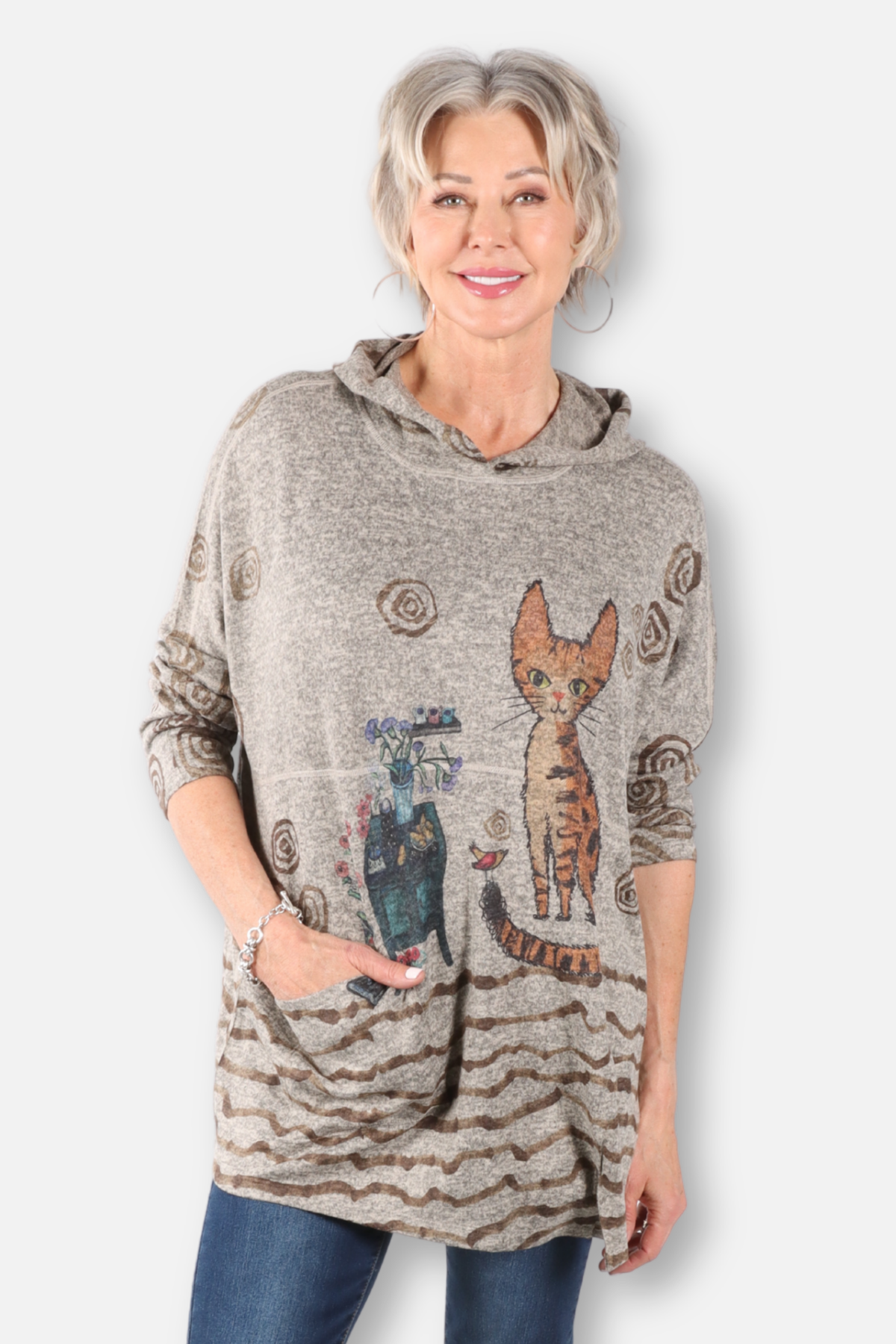 Cinnamon Hoodie - Tan Multi