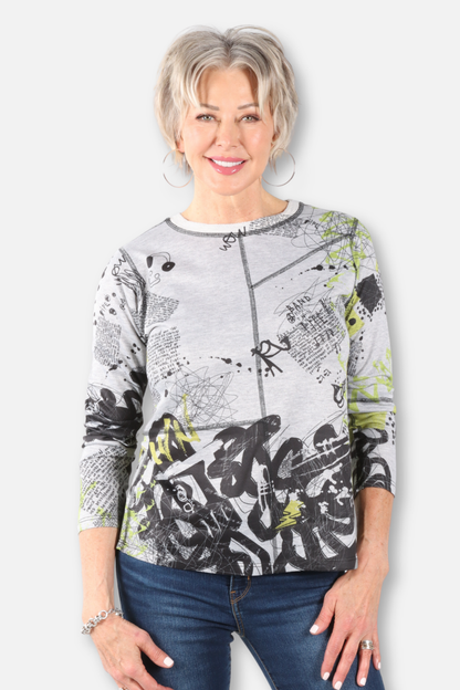 Jazz Music Top - Grey