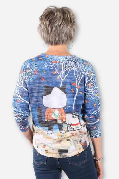 Cat Scout Top - Blue