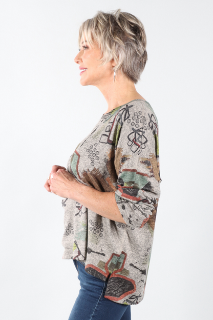 Rocky Road Knit Top - Grey