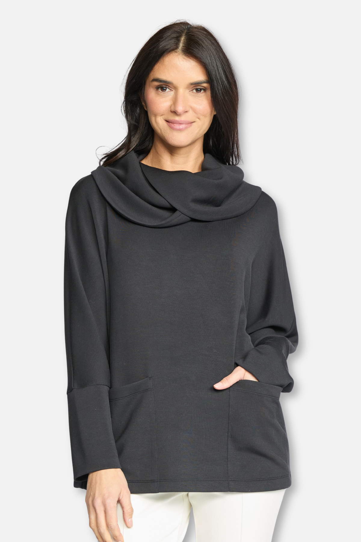 Cowl Neck Tunic - Black