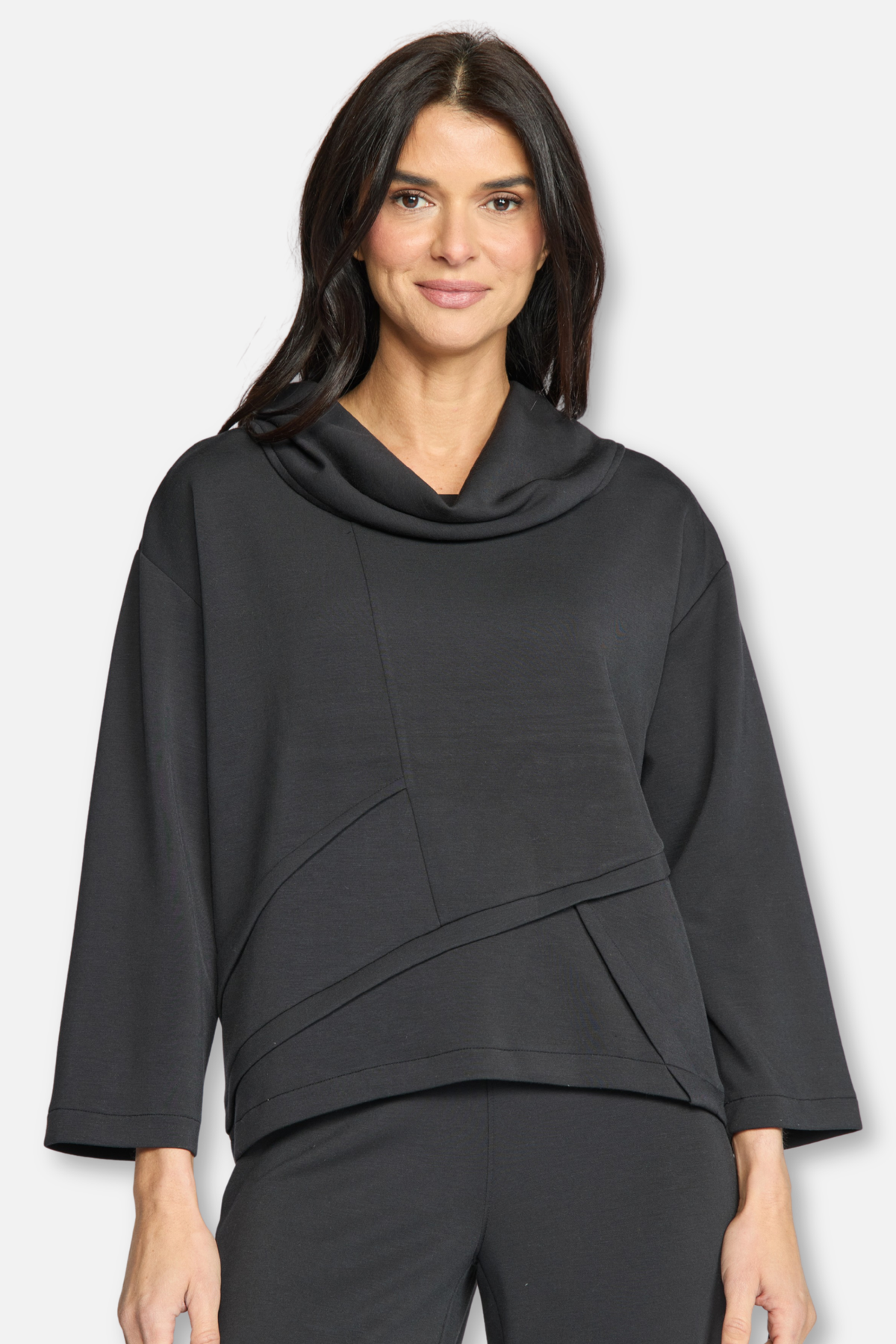 Crossroads Cowl Top - Black