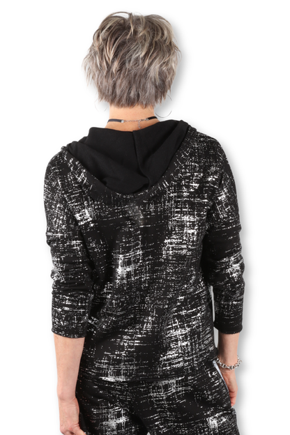 Artful Zip Hoodie - Black