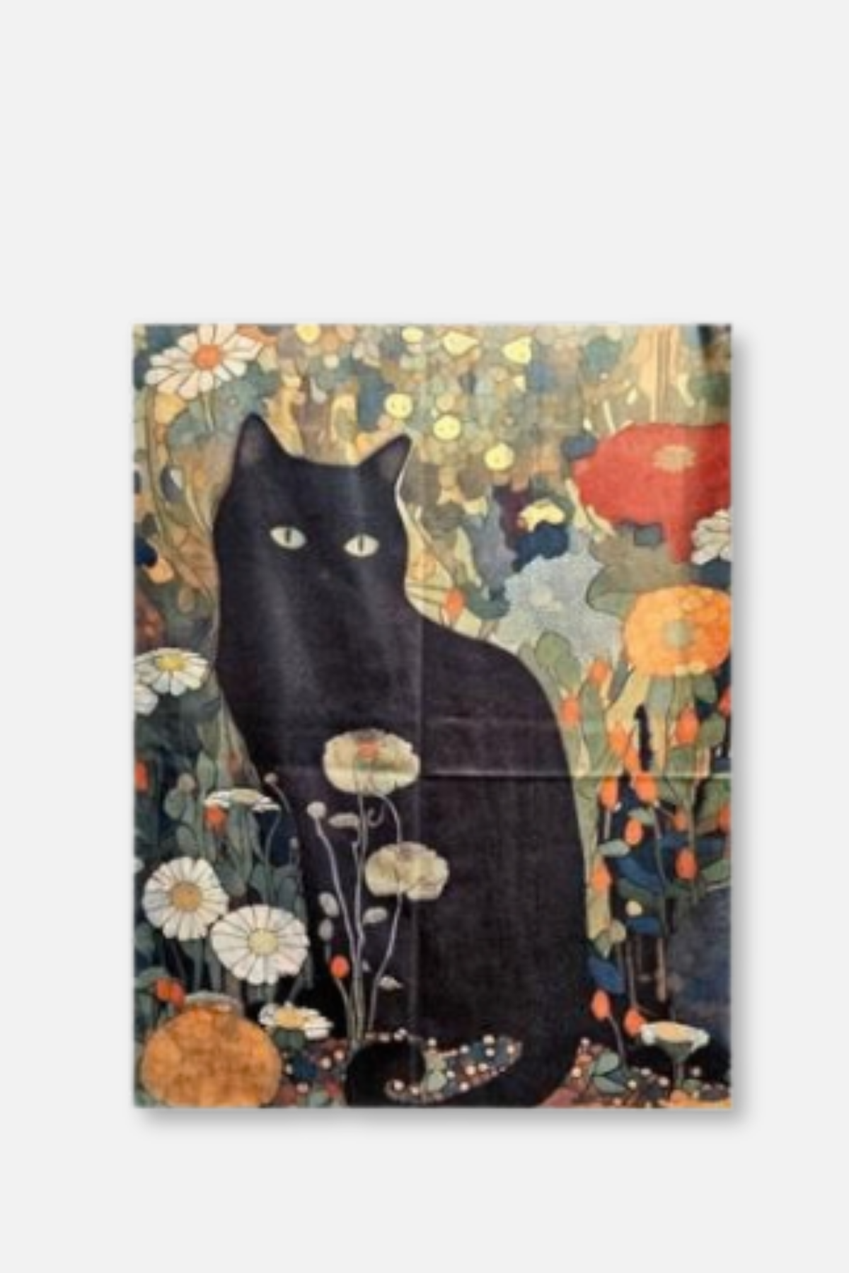 Garden Glow & Black Cat Scarf