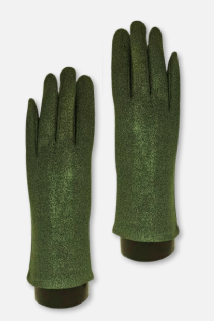 Soft Knit Touch Gloves - Olive
