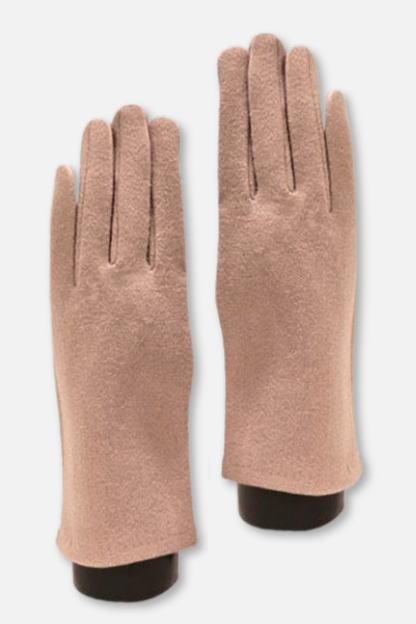 Soft Knit Touch Gloves - Light Pink