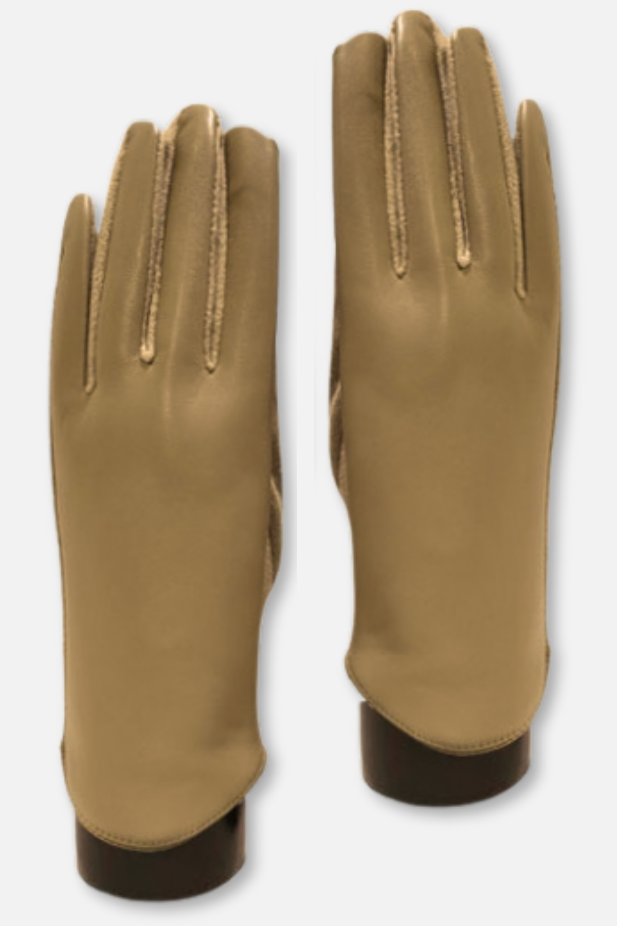 Vegan Leather Texting Gloves - Taupe