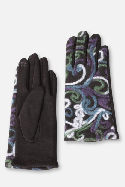 Yarn Abstract Scroll Gloves