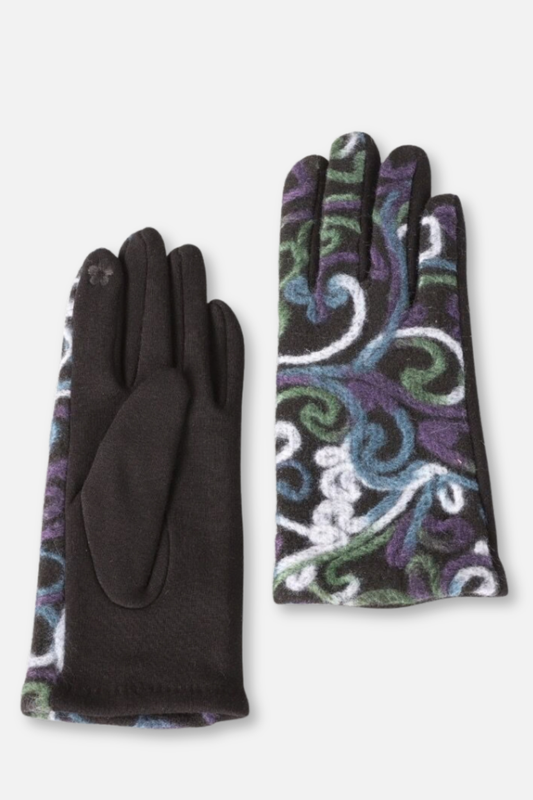 Yarn Abstract Scroll Gloves