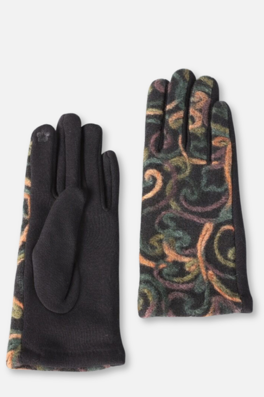 Yarn Abstract Scroll Gloves