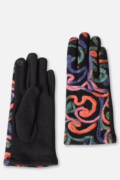 Yarn Abstract Scroll Gloves