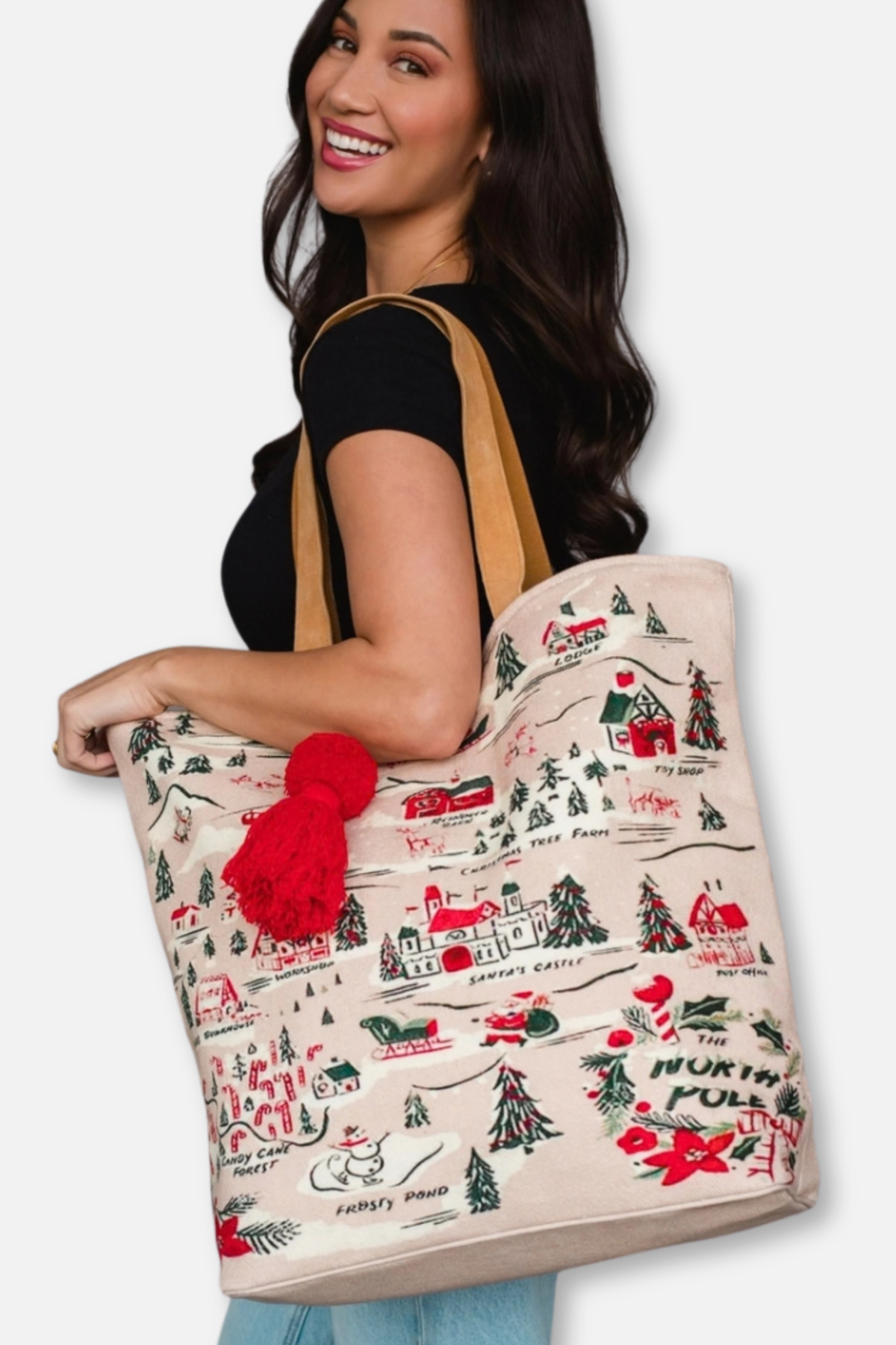 Holiday Tote Bag - Christmas Village 