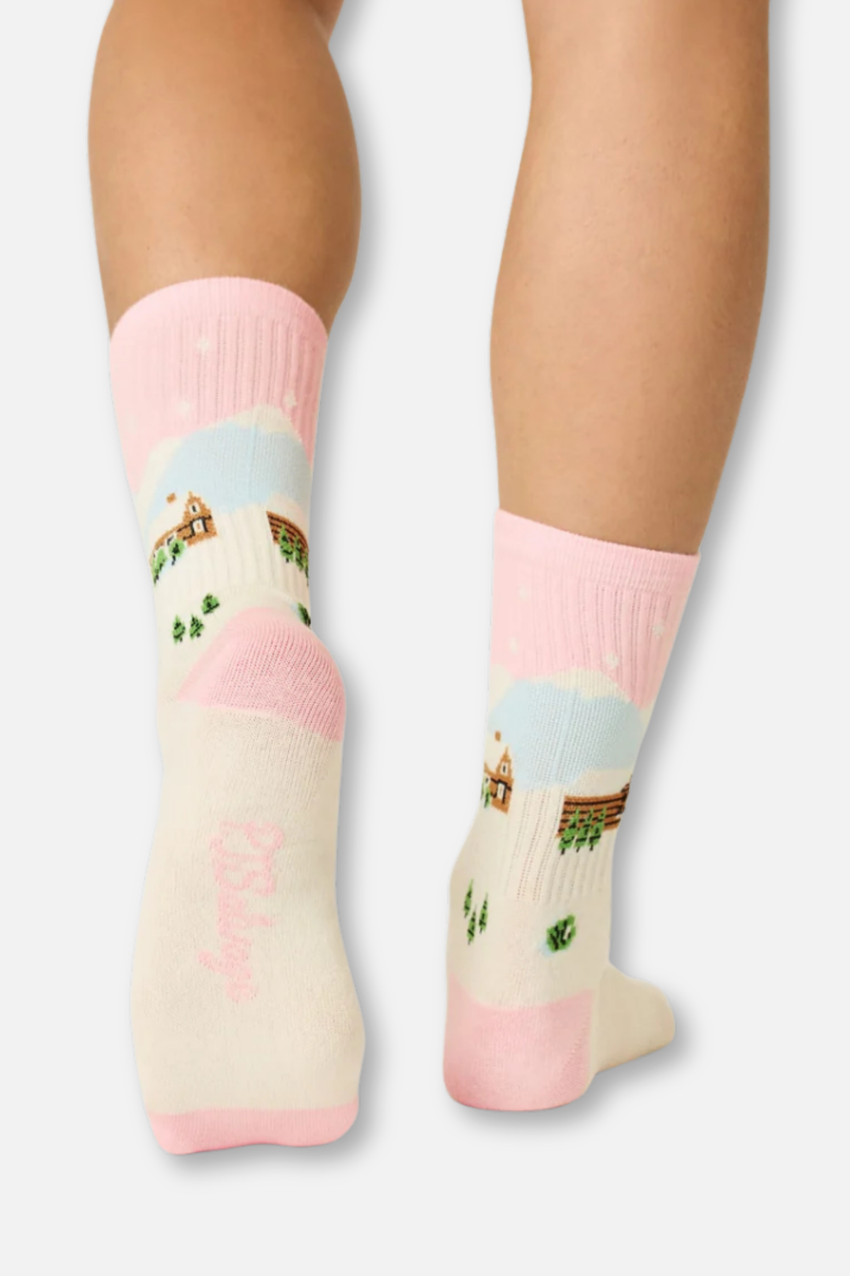 Winter Village Rib Socks - Ivory