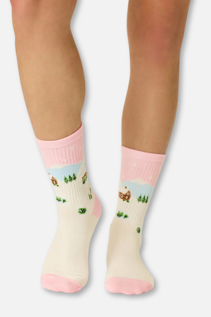 Winter Village Rib Socks - Ivory