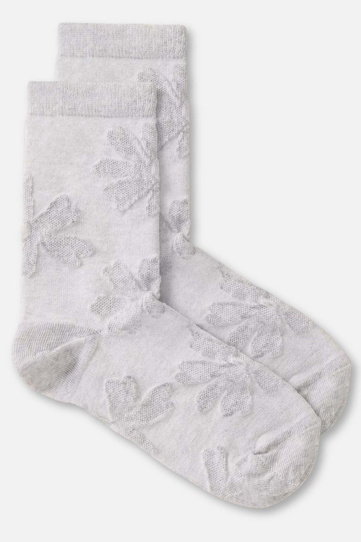 Floral Texture Socks - Grey Multi