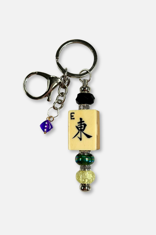 Vintage Mah-Jongg Tile Key Chain #12