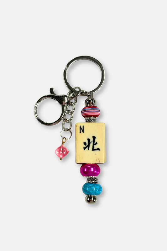 Vintage Mah-Jongg Tile Key Chain #8