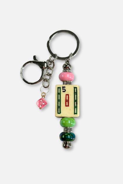Vintage Mah-Jongg Tile Key Chain #6